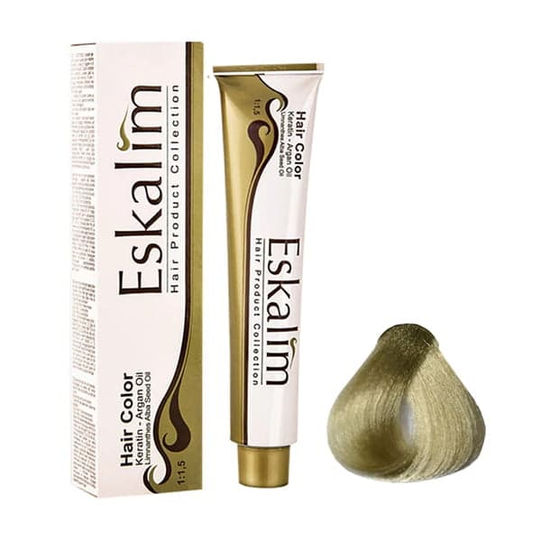 رنگ مو اسکالیم شماره 9.8 حجم 100 میلی لیتر رنگ بلوند زیتونی خیلی روشن رنگ مو اسکالیم شماره 9.8 حجم 100 میلی لیتر رنگ بلوند زیتونی خیلی روشن