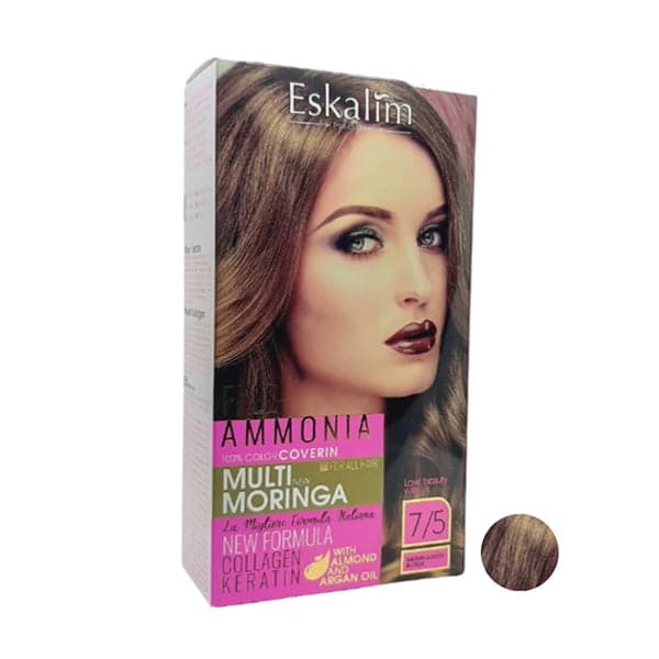 کیت رنگ مو اسکالیم سری collagen keratin شماره 7.5 حجم 100 میلی لیتر رنگ بلوند طلایی متوسط کیت رنگ مو اسکالیم سری collagen keratin شماره 7.5 حجم 100 میلی لیتر رنگ بلوند طلایی متوسط