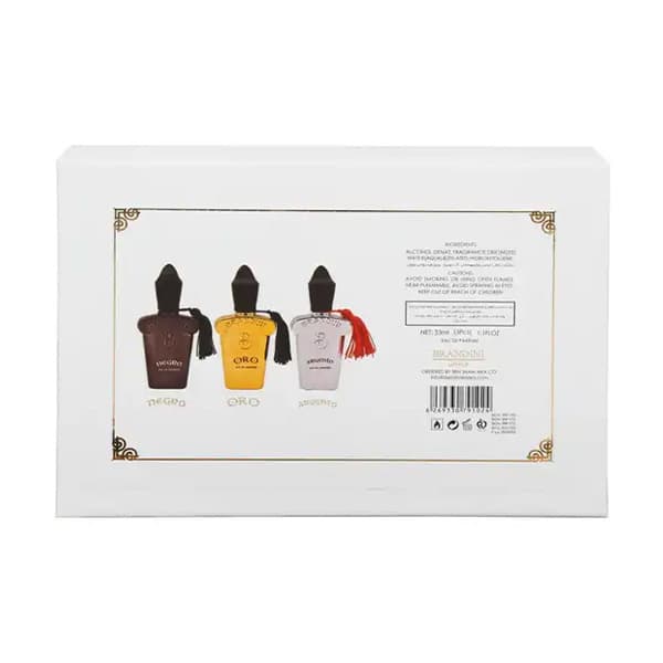 بسته هدیه عطر جیبی 3 عددی برندینی Casamorati GiftSet NOA Uni EDP 33ml Brandini 3 بسته هدیه عطر جیبی 3 عددی برندینی Casamorati GiftSet NOA Uni EDP 33ml Brandini 3